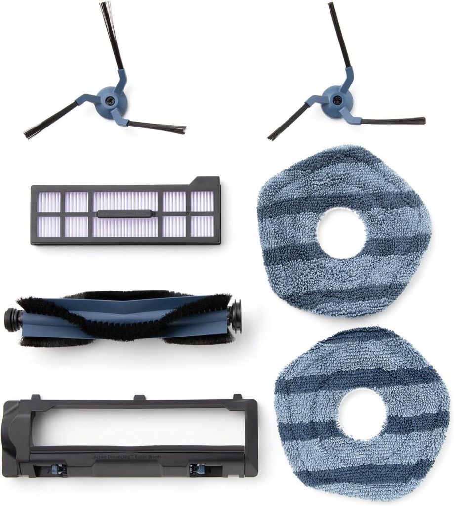 11 Stuks) X10 Pro Omni Vervangende Onderdelen Compatibel met Eufy X10 Pro Omni Robotstofzuiger, Accessoireset, 1 Rolborstel, 2 Zijborstels, 3 Stofzakken, 3 HEPA-filters, 2 Dweilpads