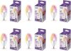 Illuminate Your Space with the WiZ 40W B12 Color LED Smart Candle-Shaped Bulb
