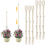 Elevate Your Green Space with ANPHSIN’s Adjustable Macrame Plant Hanger Extenders
