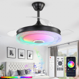 Transform Your Space with the LEDIARY 42 Inch RGB Retractable Ceiling Fan